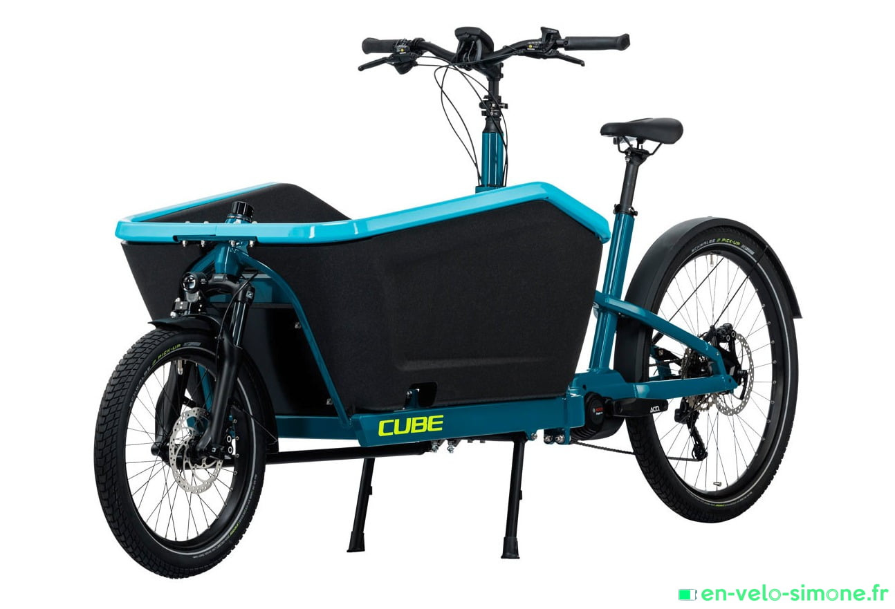 meilleur velo cargo électrique - en-velo-simone.fr - Cube Hybrid Dual 1000