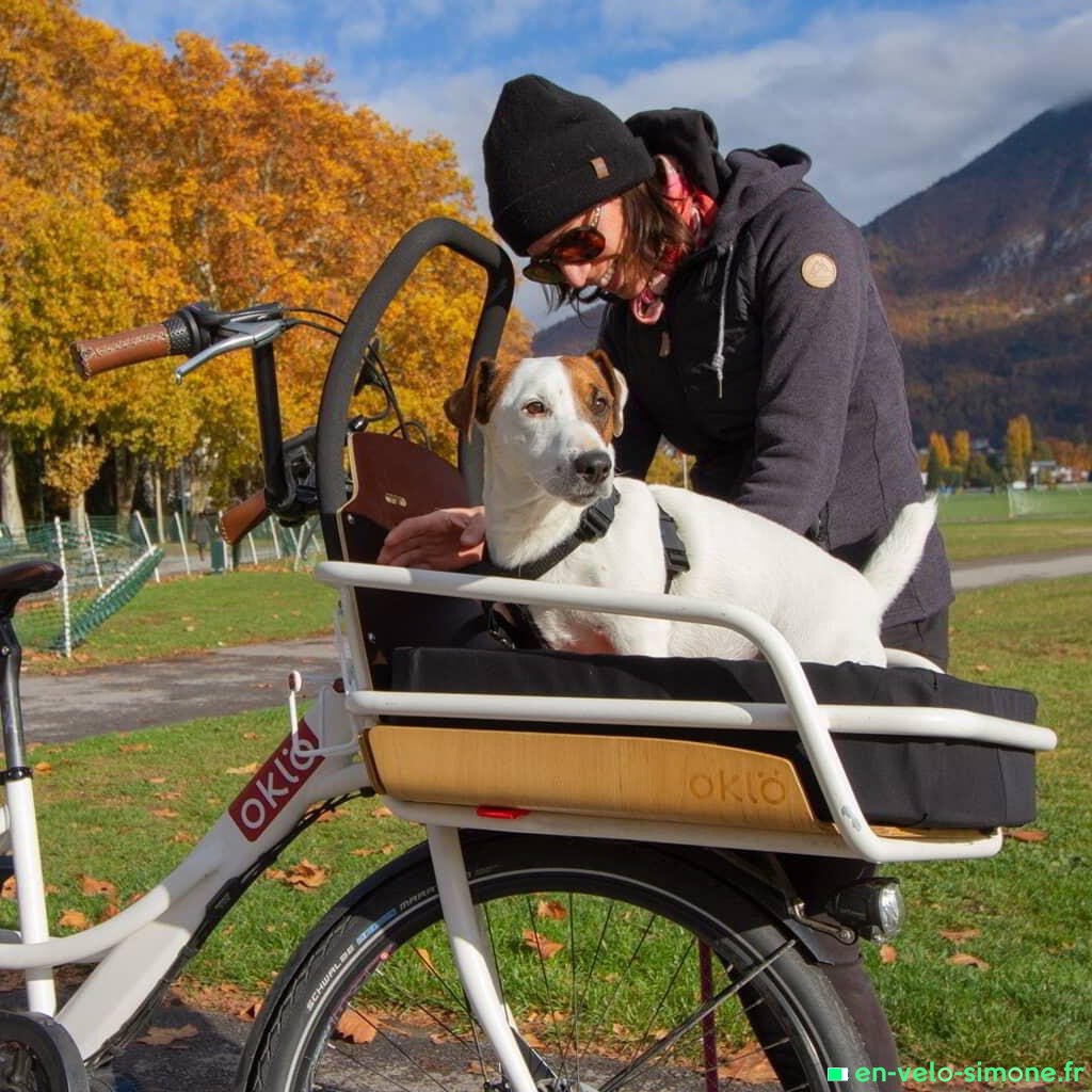 Test et Avis du vélo cargo électrique Oklö Familéö - Test & Avis 2 meilleur vélo cargo électrique longtail - en-velo-simone.fr - Oklo Famileo