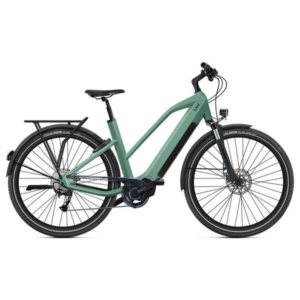 VTC Électrique O2 Feel iSwan Explorer Boost 61 Mid Shimano Alivio 9V 432 Wh 275 Vert Canopé_Comparateur meilleur vélo électrique