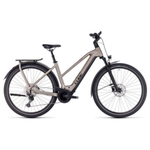 Vélo de Ville Électrique Cube Kathmandu Hybrid Pro 625 Trapeze Shimano Deore 11V 625 Wh 700 mm Beige Gris Flash Stone 2023_Comparateur meilleur vélo électrique