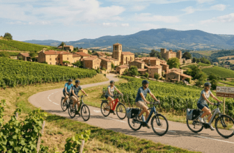 Découvrir le Beaujolais à vélo Un voyage suspendu entre vignobles, villages dorés et vallons secrets - meilleur vélo électrique - en-velo-simone.fr